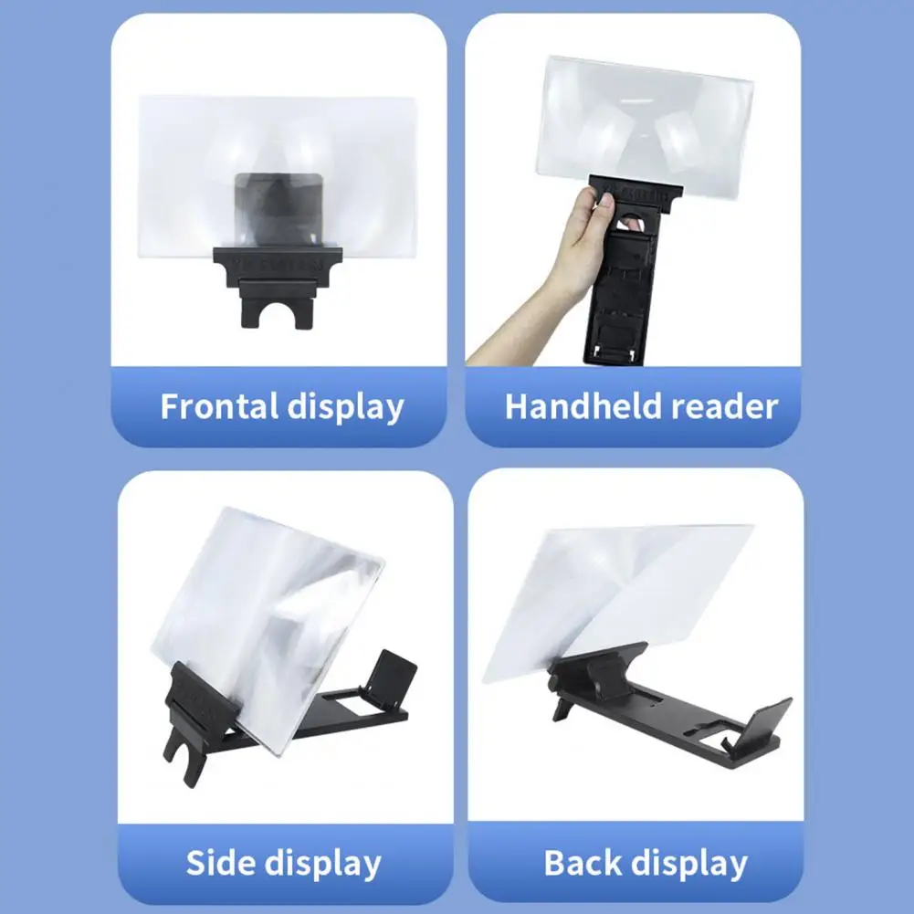 Folding Phone Screen Magnifier Anti-radiation Phone Screen Magnifier for Visual Fatigue Reduction 3d Movie Video Stand Amplifier
