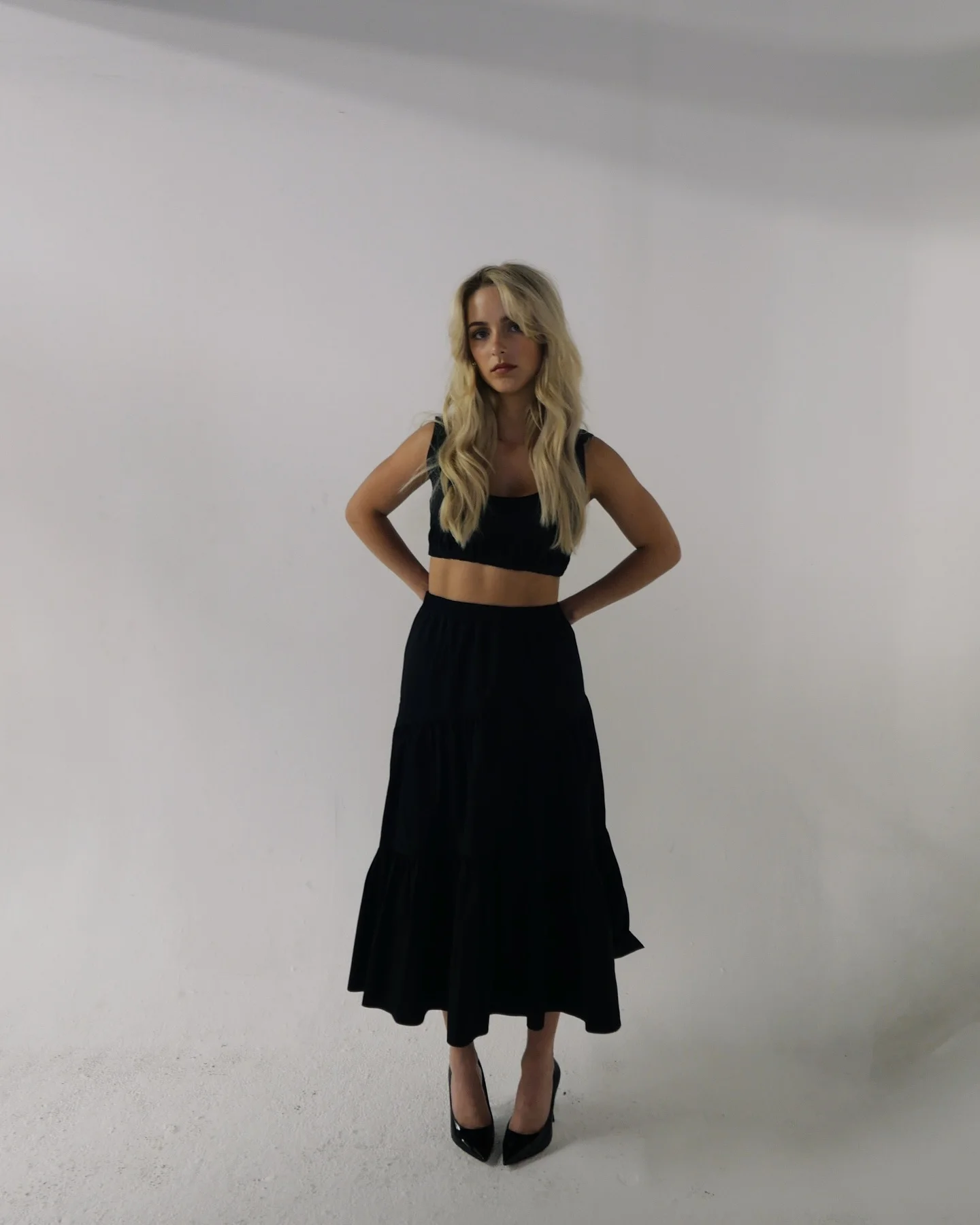 夏のレイジースタイル プラスサイズ 洋梨型体型に優しい レトロ 多用途 ハーフスカート ハイウエスト Aライン 花柄 スノーフレークドレス