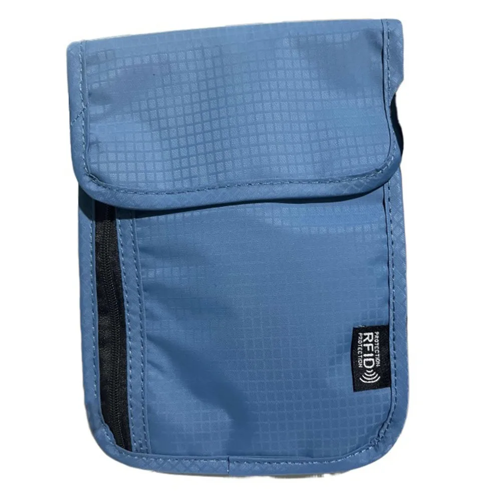 

Anti-Theft RFID Passport Bag Rfid-Blocking Neck Hanging Neck Wallet Storage Organizer Multifunction Document Credit Case Travel