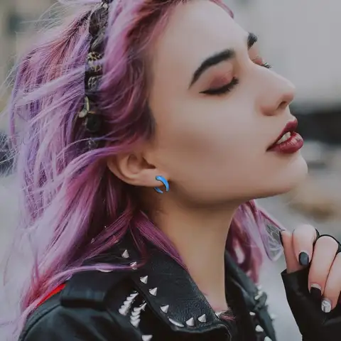 फ्लोरिडेको 4G-14G ऐक्रेलिक सेप्टम स्ट्रेचिंग किट सेप्टम रिंग सेप्टम गेज किट छिदे हुए नाक कान को स्ट्रेच करने के लिए पियर्सिंग ज्वेलरी 10 best sales कान खींचने वाली किट - №9