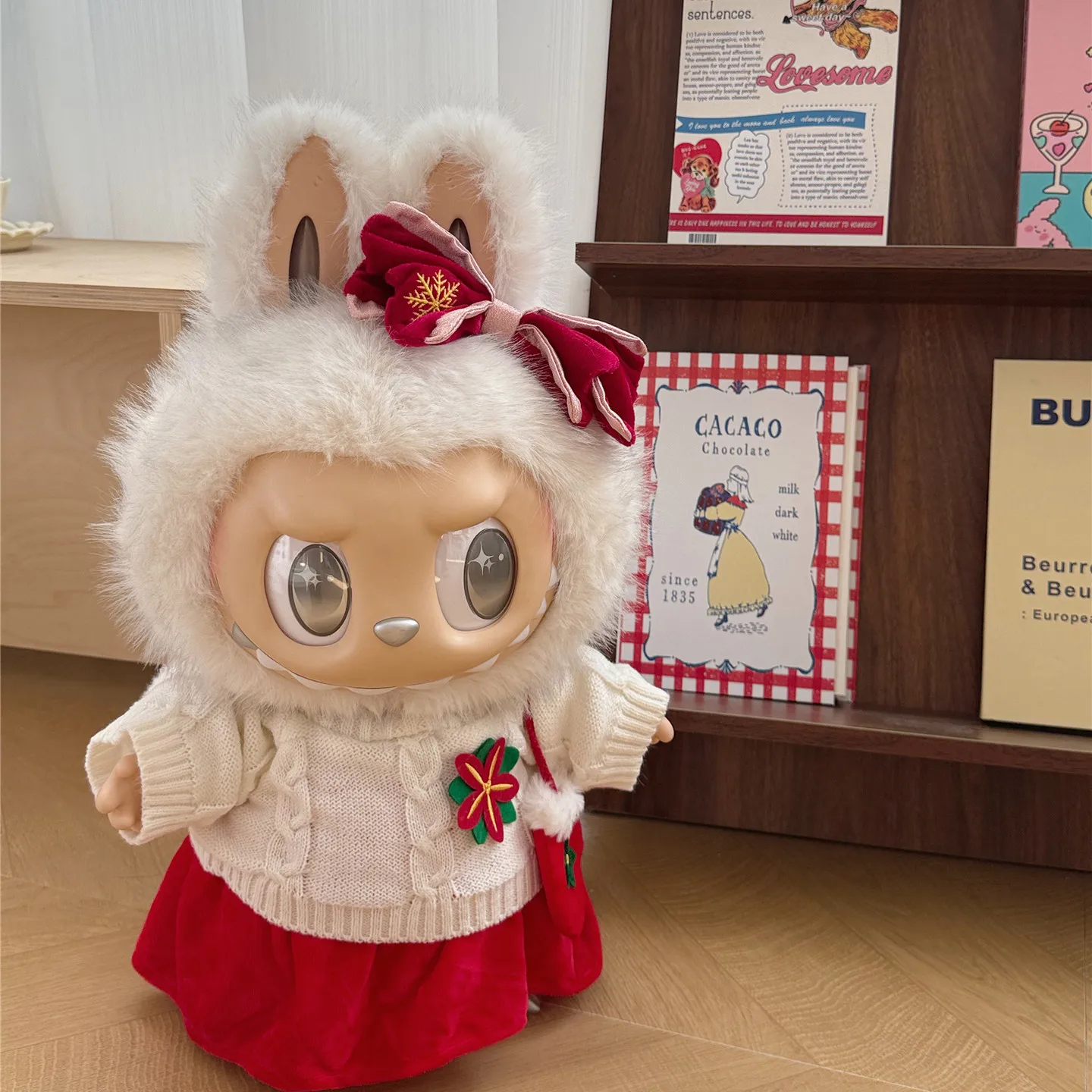 

For Cute Handmade Large Zimomo Clothing Fabric Doll Clothes Adorable Sweater Dress INS Style 58cm Universal Reference