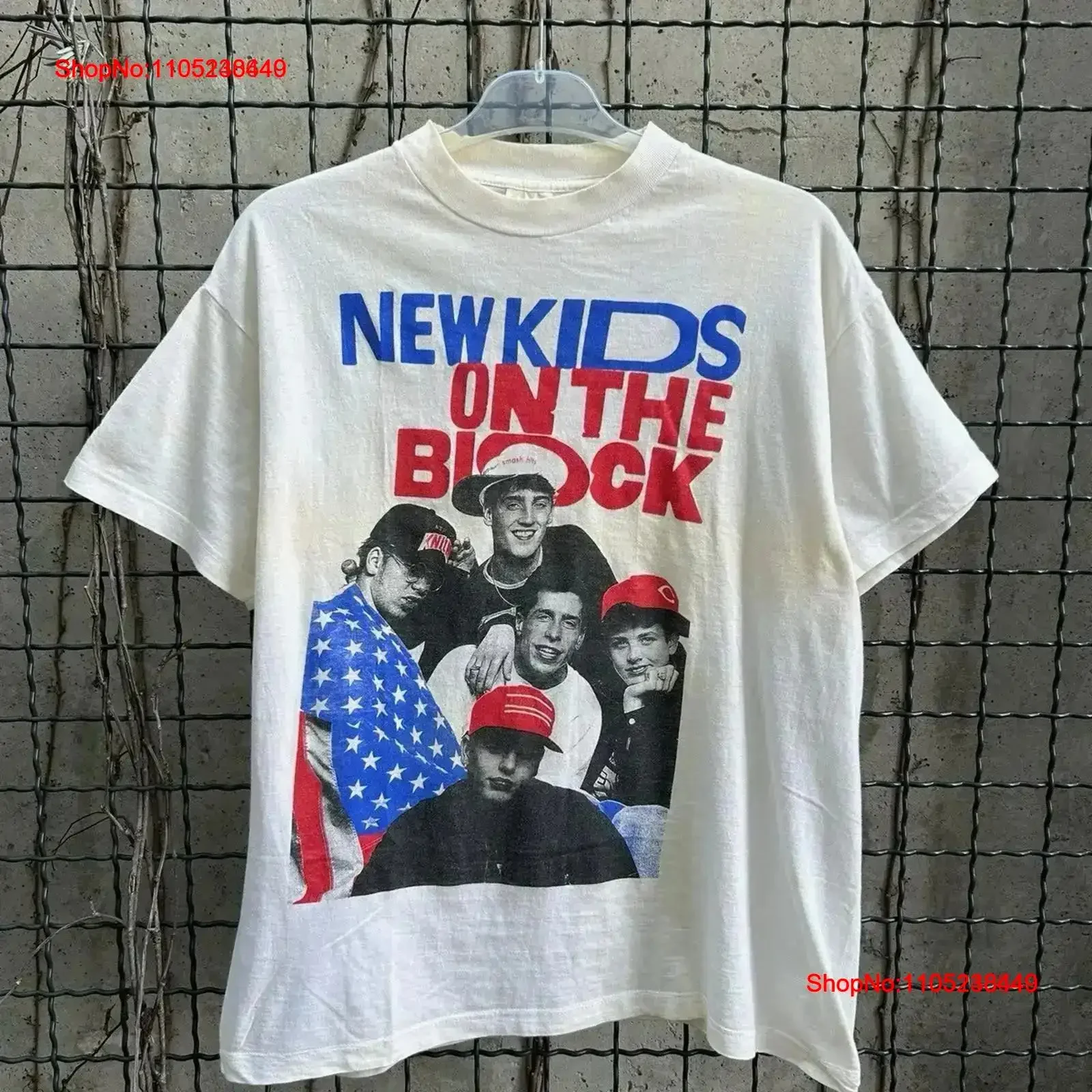 Vintage 80s New Kids on the Block Band T shirt Size L Washed Stylish streetwear fashion Stretched designer clothes vintage