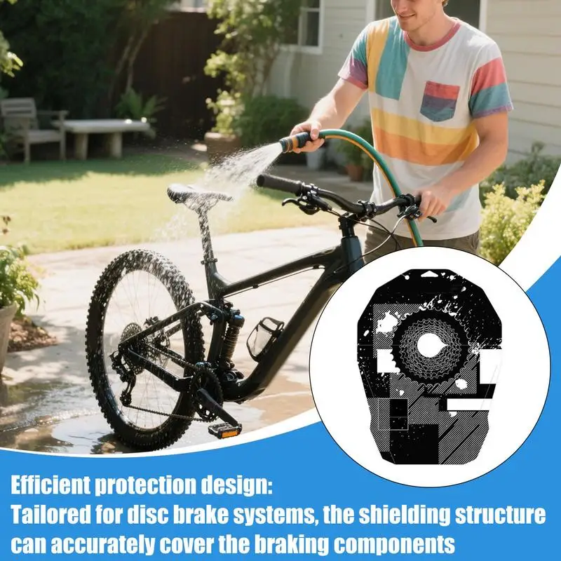 

Cycle Wash Cover Compact Bike Brake Disc Safety Cover Easy-To-Clean Lightweight Waterproof Protector For Prevent Overspray Mud