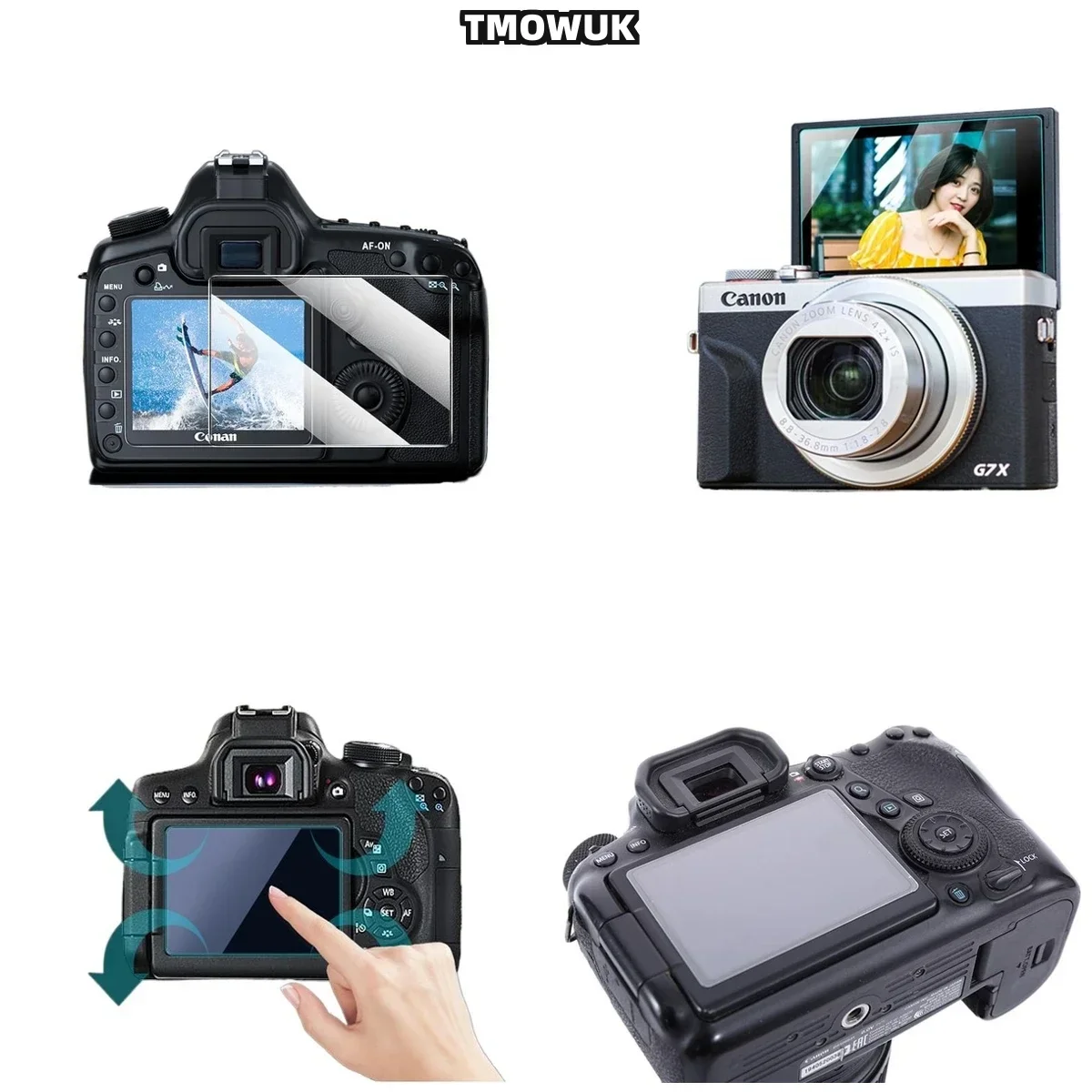 

For Canon G7X3 850D M200 - Full Coverage LCD Protector With 9H Hardness & Anti-Scratch Coating