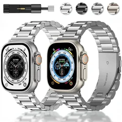 Metal Steel Strap for Apple Watch Band 49mm 45mm 44mm 46mm 42mm Stainless steel band iWatch Ultra 2/3 11 10 9 8 7 6 5 SE/3 Band