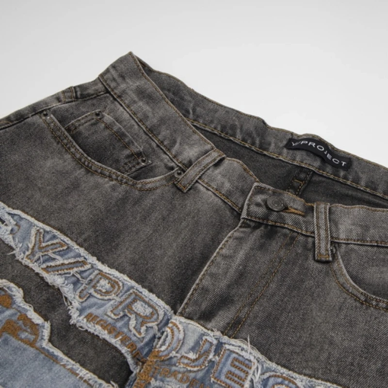 23FW High Street Y/projet brodé Denim jean hommes femmes décontracté mode Vintage pantalon Y2k vêtements