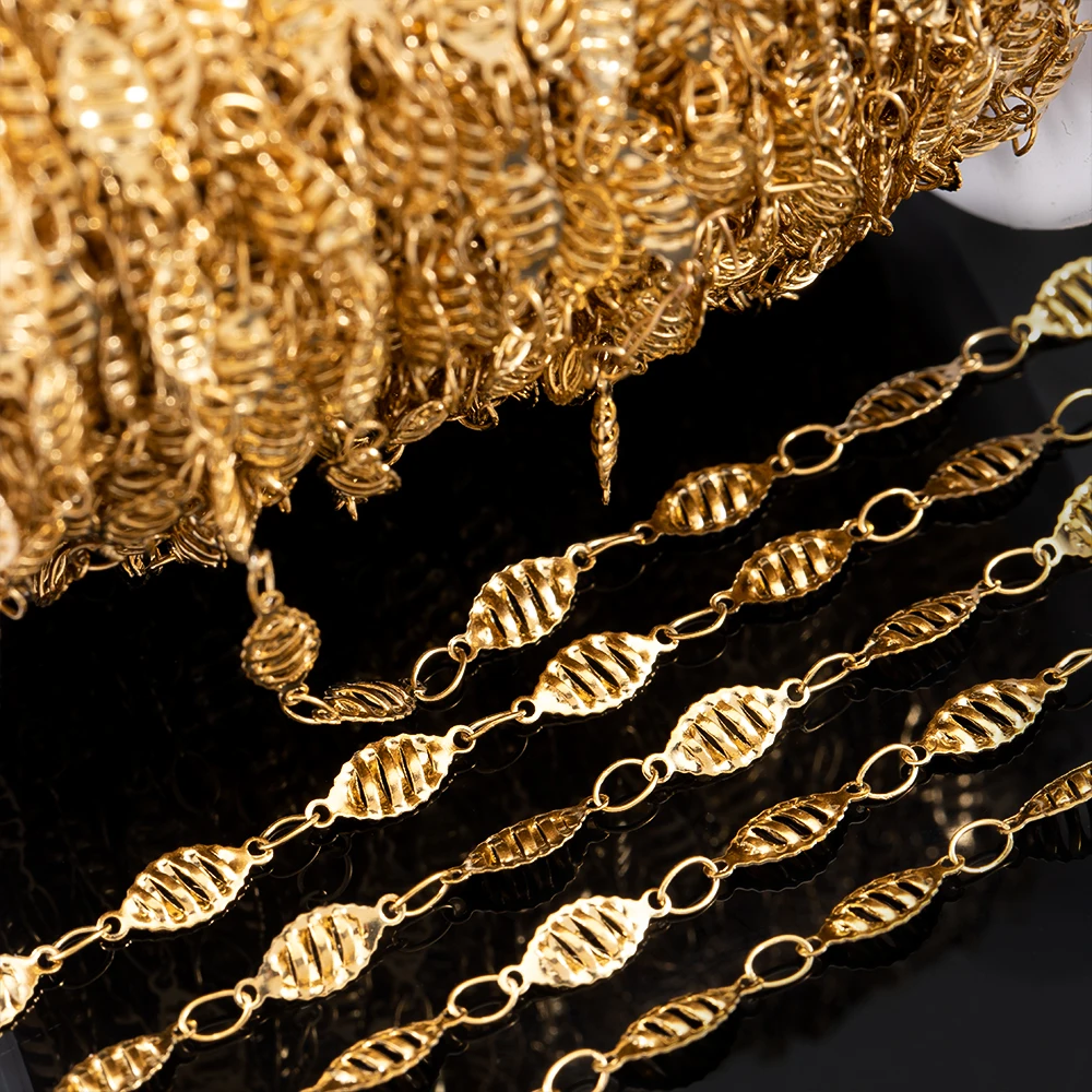 

1Meter Stainless Steel DNA Shape Link Chain for Necklace Bracelet DIY Jewelry Making Supplies