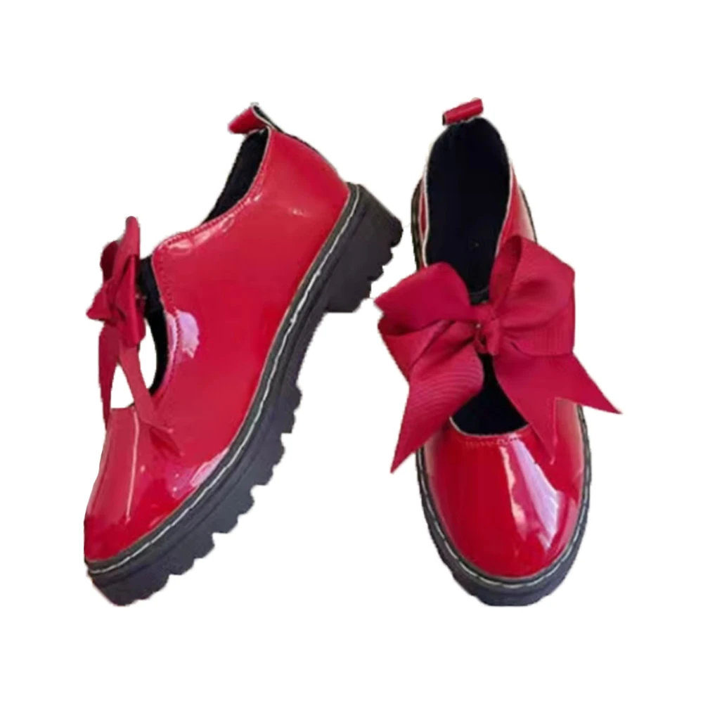 New Puella Magi Madoka Magica Cosplay Shoes Japanese Style Anime Lolita Shoes High Heels for Women w/Bowknot Girls Princess Shoe