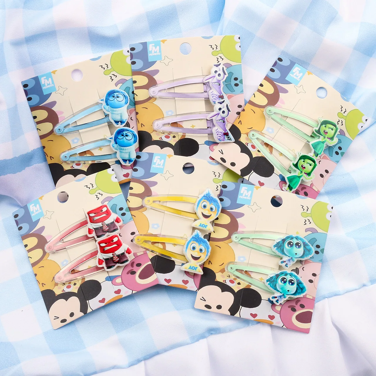 

6 Pairs Disney cartoon animation "Inside Out" character BB clips, multi-functional hair accessories hairpins