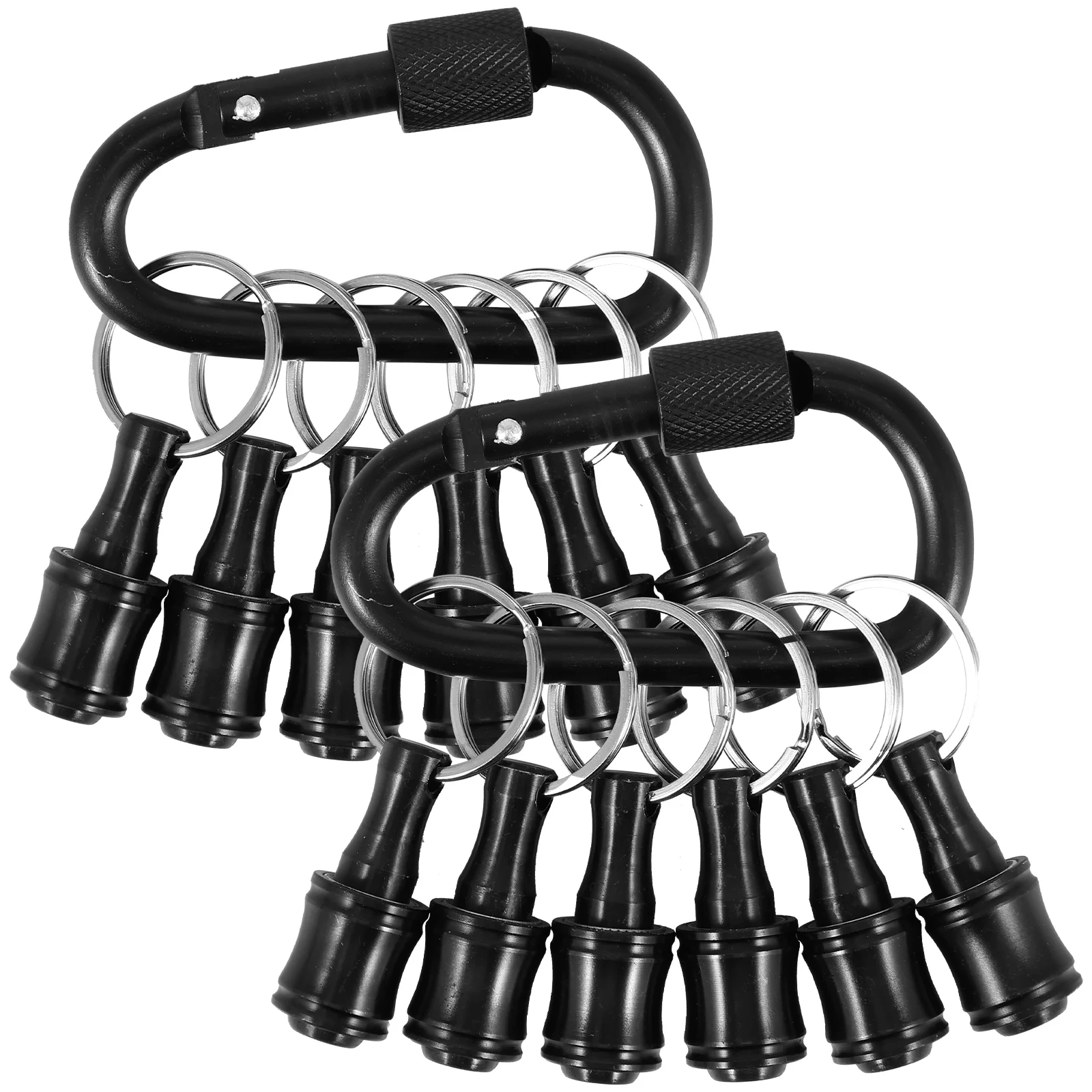 

12Pcs Drill Bit Holder 1/4 Inch Hex Shank Drill Bit Holder Aluminum Alloy Drill Bit Keychain Portable Quick Change Drill Bit