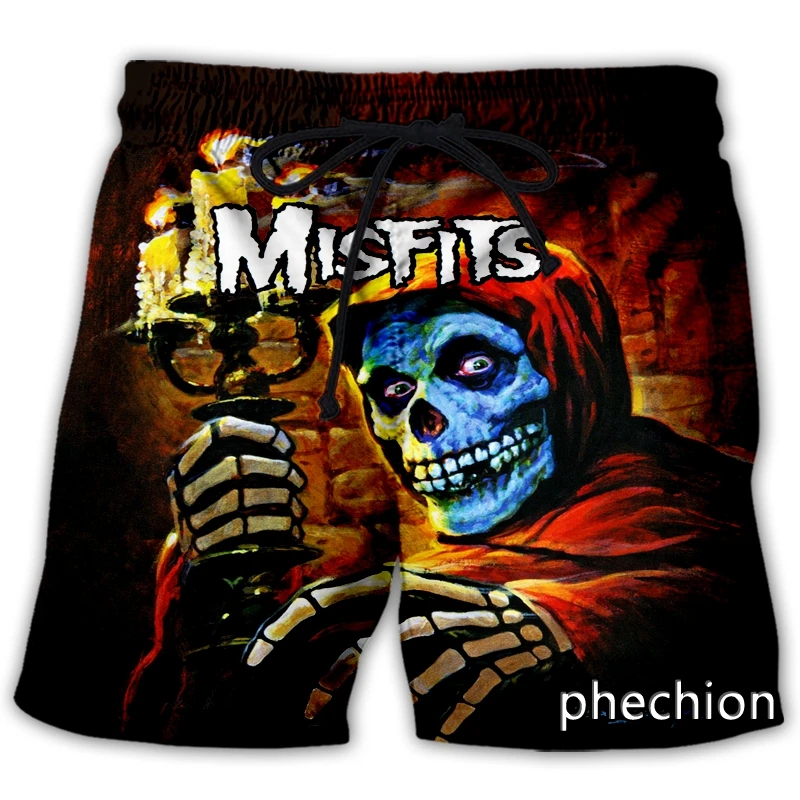 phechion New Fashion Men/Women Misfits 3D Print Casual Shorts Novelty Streetwear Men Loose Sporting Shorts L186