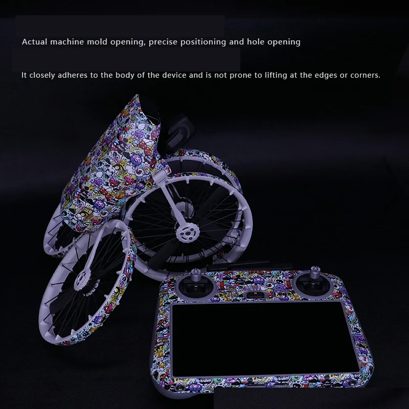 Per DJI FLIP Drone RC2 Adesivo per telecomando Pellicola protettiva in PVC Decalcomanie antigraffio Pelli Refit personalizzato Flip Accessorio