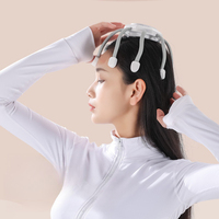 360 Degree 3 Modes Head Scratcher Massage Health Care Electric Octopus Scalp Massager Hands-free 8 Claws Vibration Contacts