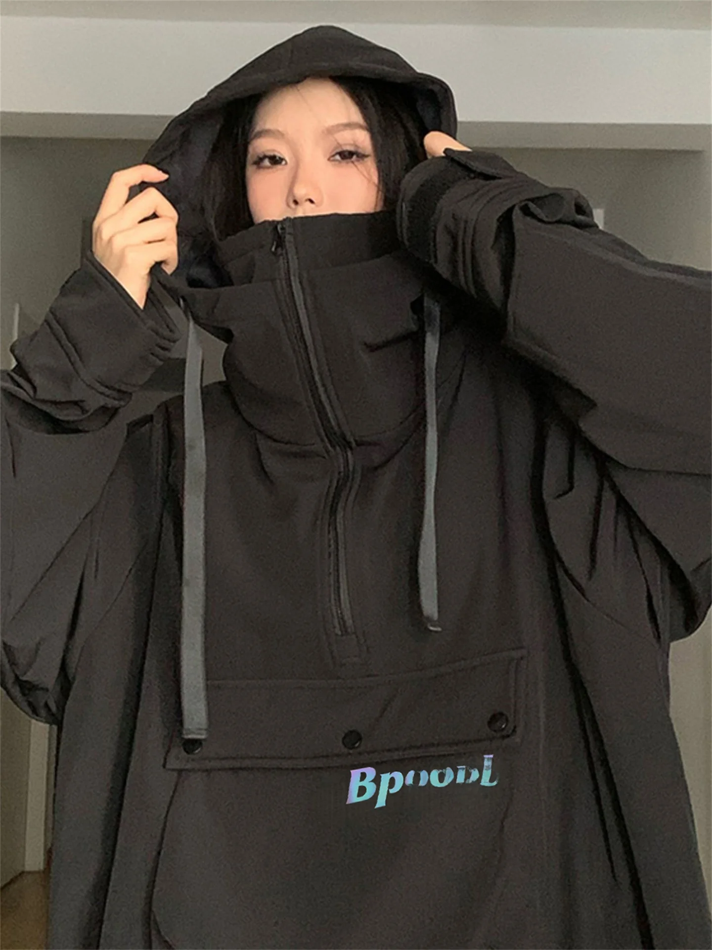 

Northeast Winter Ski Suit Set Men's Fce Lined Hooded Overhead Profional Waterproof Jaet Pants Youth Long Sve Long ...