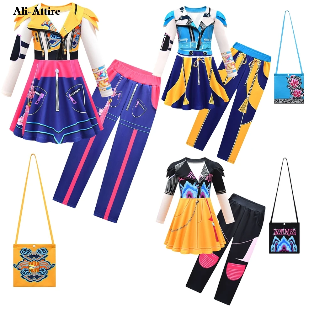 

2025 Cartoon Demon Hunter of KPop Cosplay Rumi Zoey Mira Halloween Costume Carnival For Women Clothes RolePlay Suits Outfits