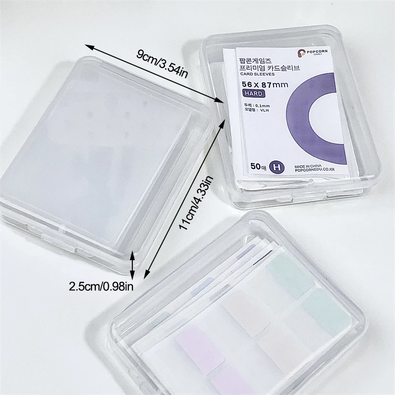 Transparent Storage Box Card Holder Film Storage Box Sticker Stationery Storage Box Square Clear Jewelry Storage Case Sorter Box