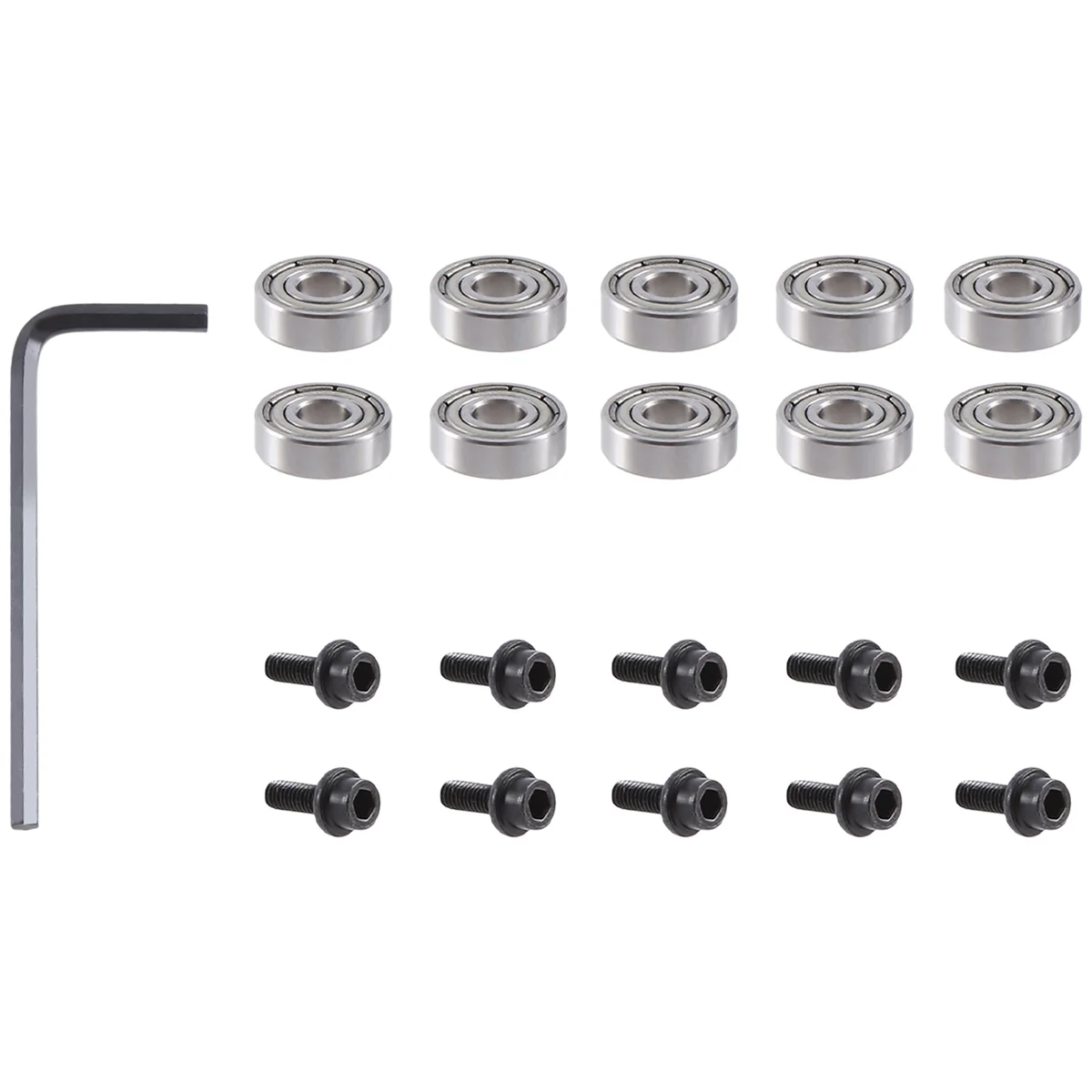 Punte del Router da 10 pezzi guida dei cuscinetti a sfera montata in alto per il Kit di accessori di ricambio per la riparazione del cuscinetto della punta del Router