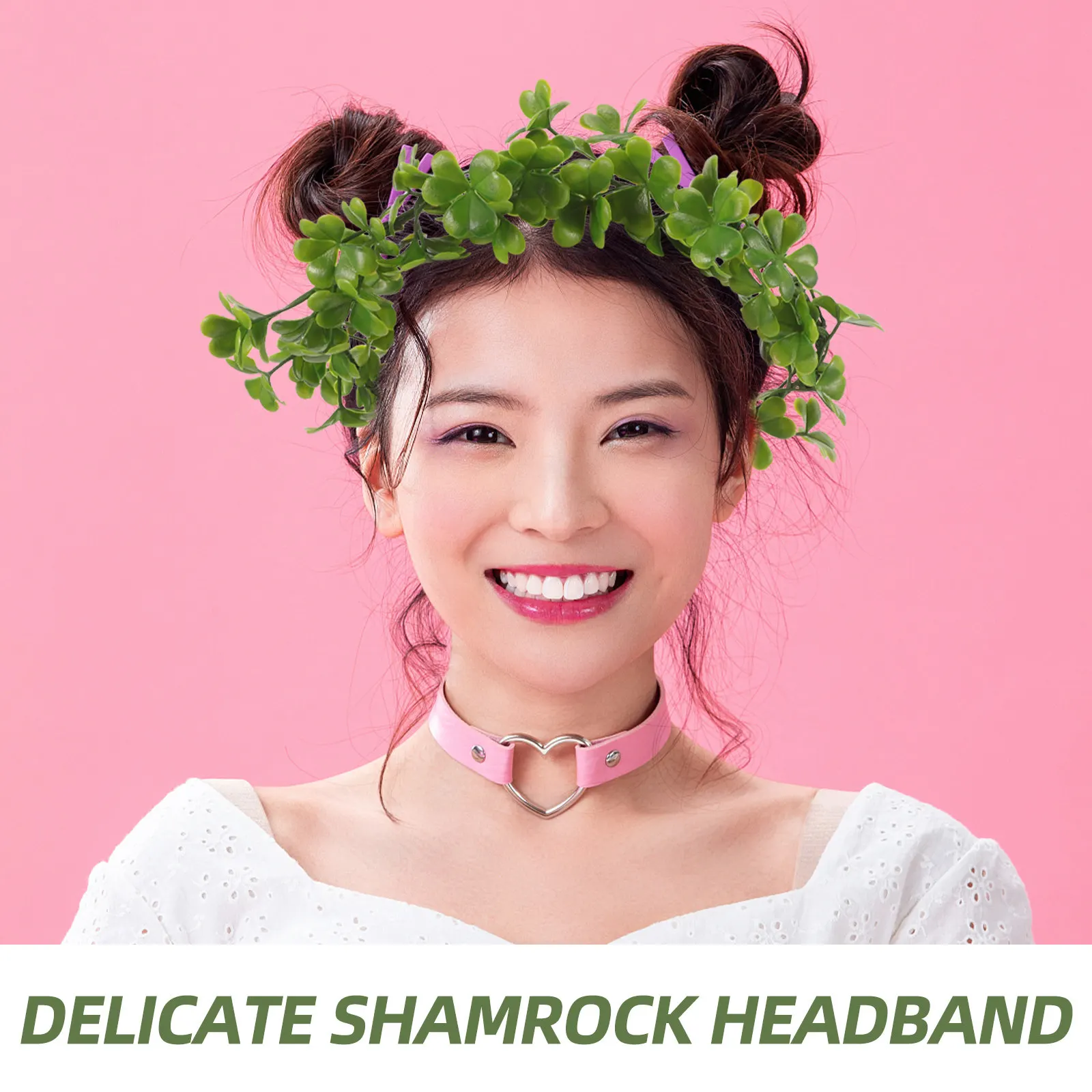 

Shamrock Headband Natural Green Crown Saint Patricks Day Party Hair Accessory Shamrock Crown for Women Headband for Women