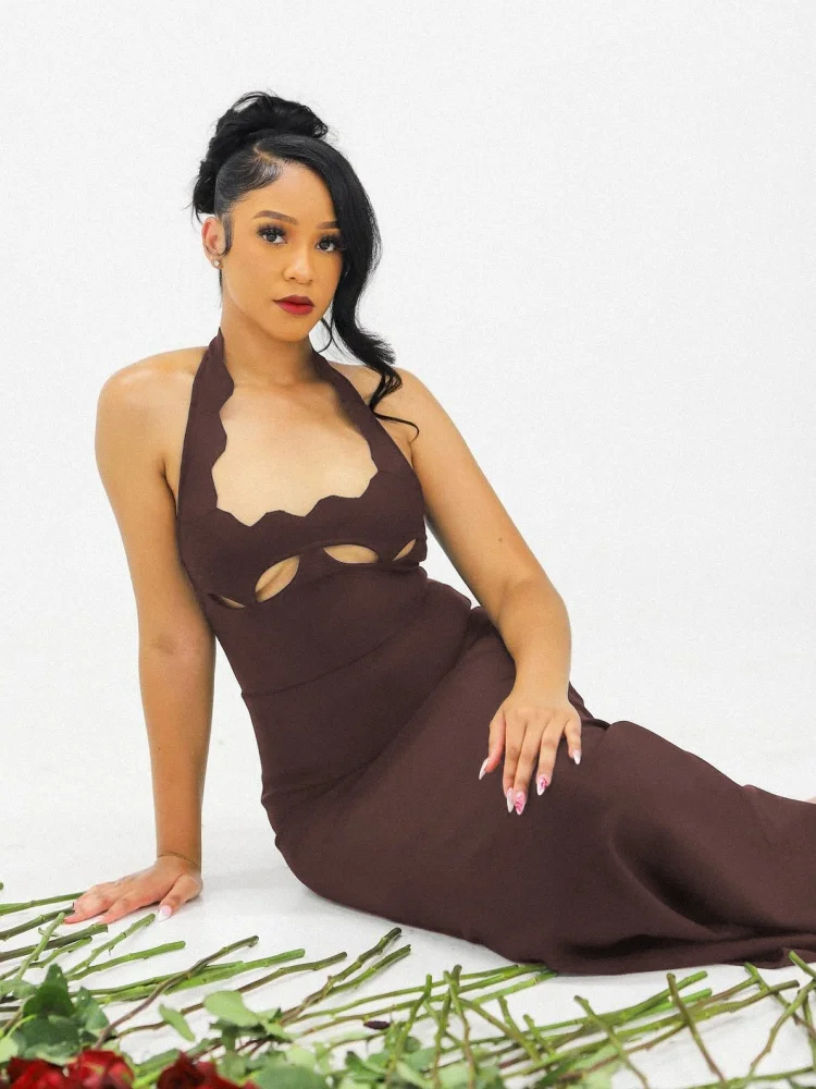 PB مثير الأحمر قطع التدريجي Bodycon فستان عيد ميلاد أنيق بلا أكمام الرسن عارية الذراعين ثوب مسائي أنيق كلوبوير حفلة فيستدوس