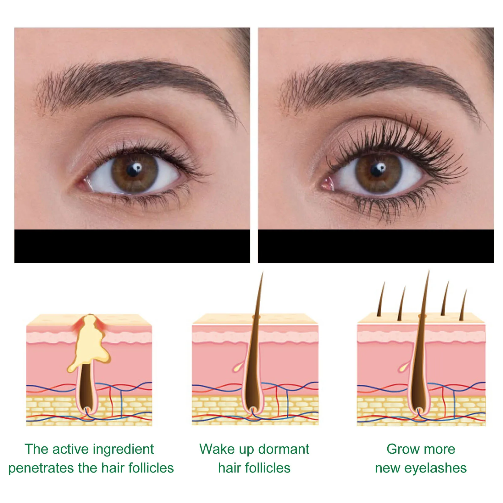 ماسكارا حجمية، طبيعية ولطيفة ليس من السهل تلطيخها، بعد استخدام ماسكارا سميكة ومجعدة سوداء جميلة طويلة، كل علبة ج #5