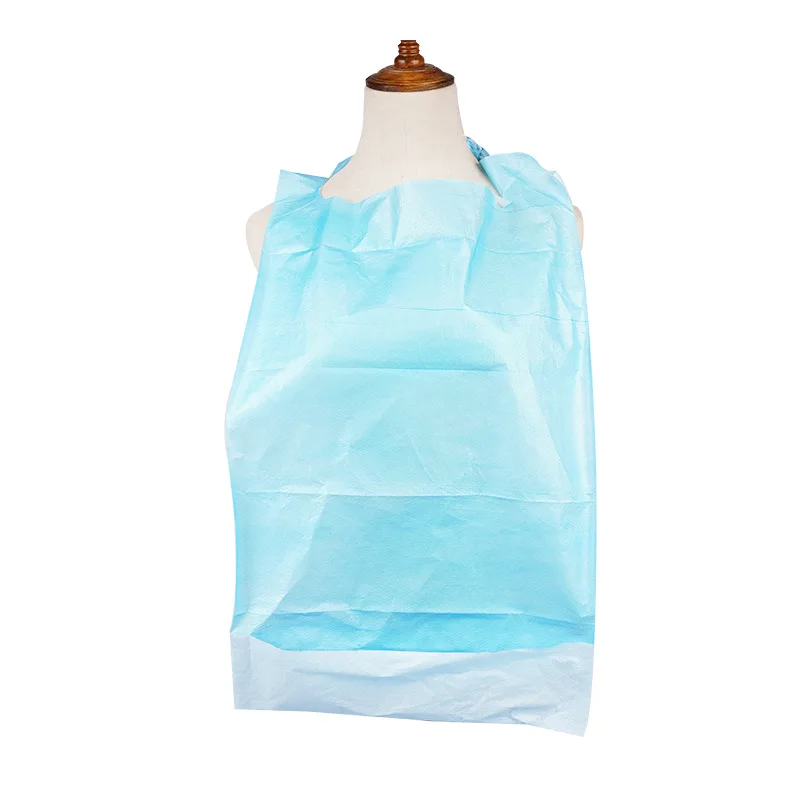 100pcs Dental Disposable Bib Neckerchief Napkin Blue Paper Scarf Multilevel Hygiene Leak-proof Medical Towels Cleaning Tools