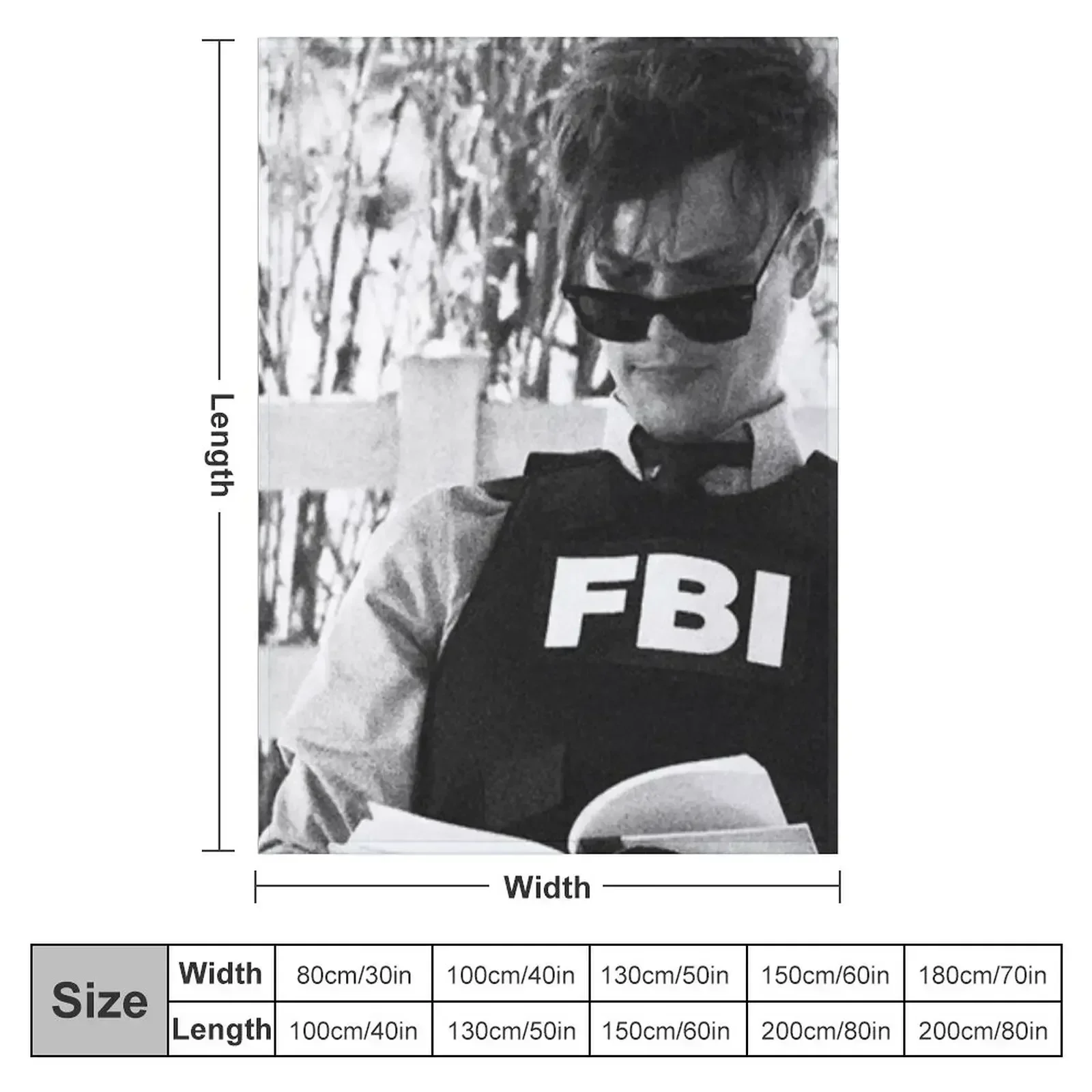 fbi glasses spence Throw Blanket Flannel Fabric Soft Beds christmas gifts Thin Custom Blankets For Bed Blankets