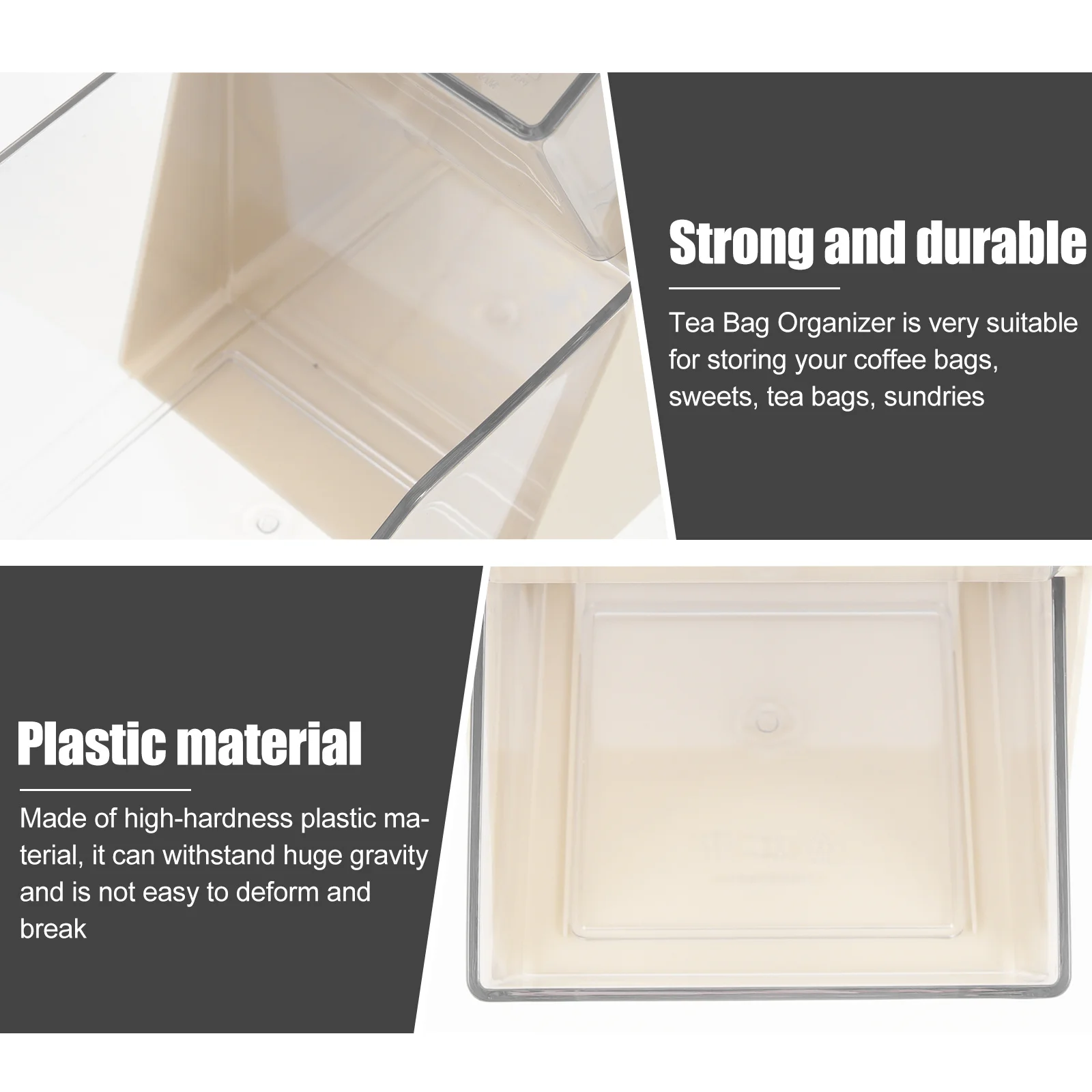 

Multi-Layer Plastic Tea Bag Organizer Coffee Bag Holder Desktop Storage Rack Stand Hotel Tea Container Sugar Bags Stand