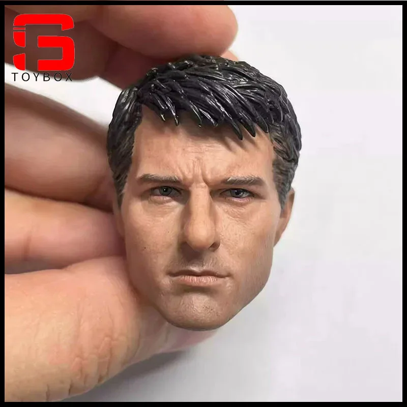 In Stock 1/6 Scale Tom Cruise Normal Head Sculpture Carving Model Fit 12-inch Male Soldier Action Figure Body Dolls