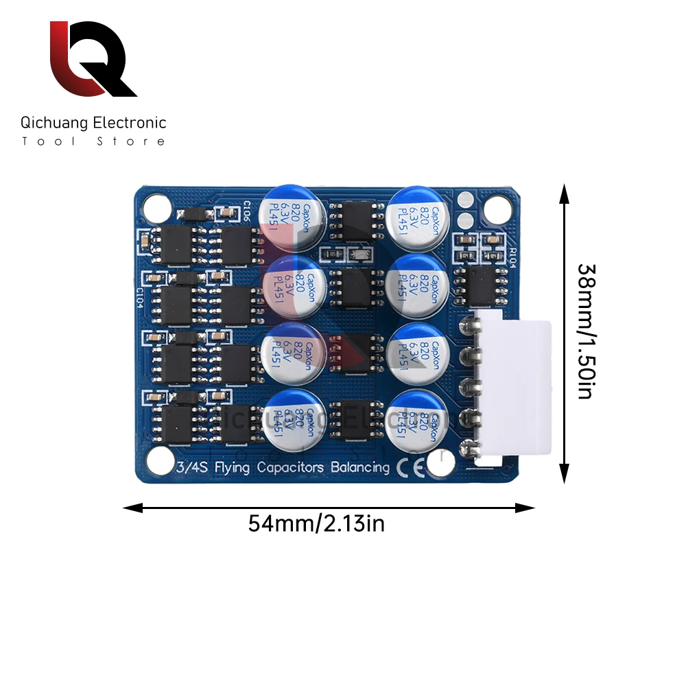 ユニバーサルアクティブバランサーボード,リチウム電池,LiFePo4,4s,6s,8s,bms,3.2v,4.4v,3a