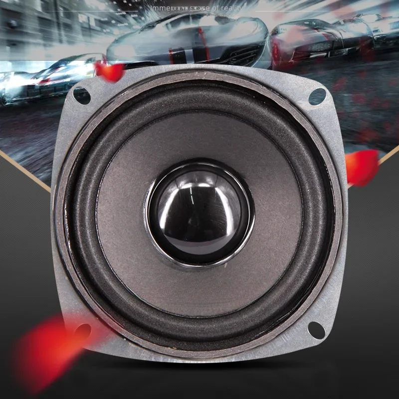 4-inch Multimedia Speaker High-fidelity Home Use Electric Ring Type Speaker Black Oval Shape 20w Power Sound Quality