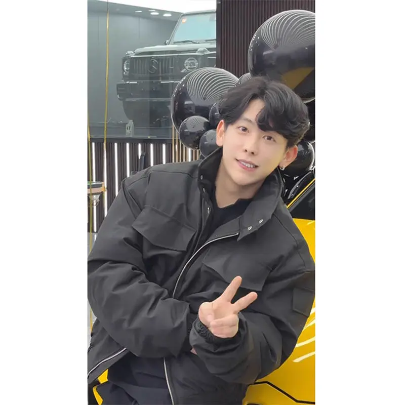 سترة عمل، سترة قطنية، صورة ظلية أمريكية شتوية راقية للرجال، سترة هارينجتون سميكة مبطنة