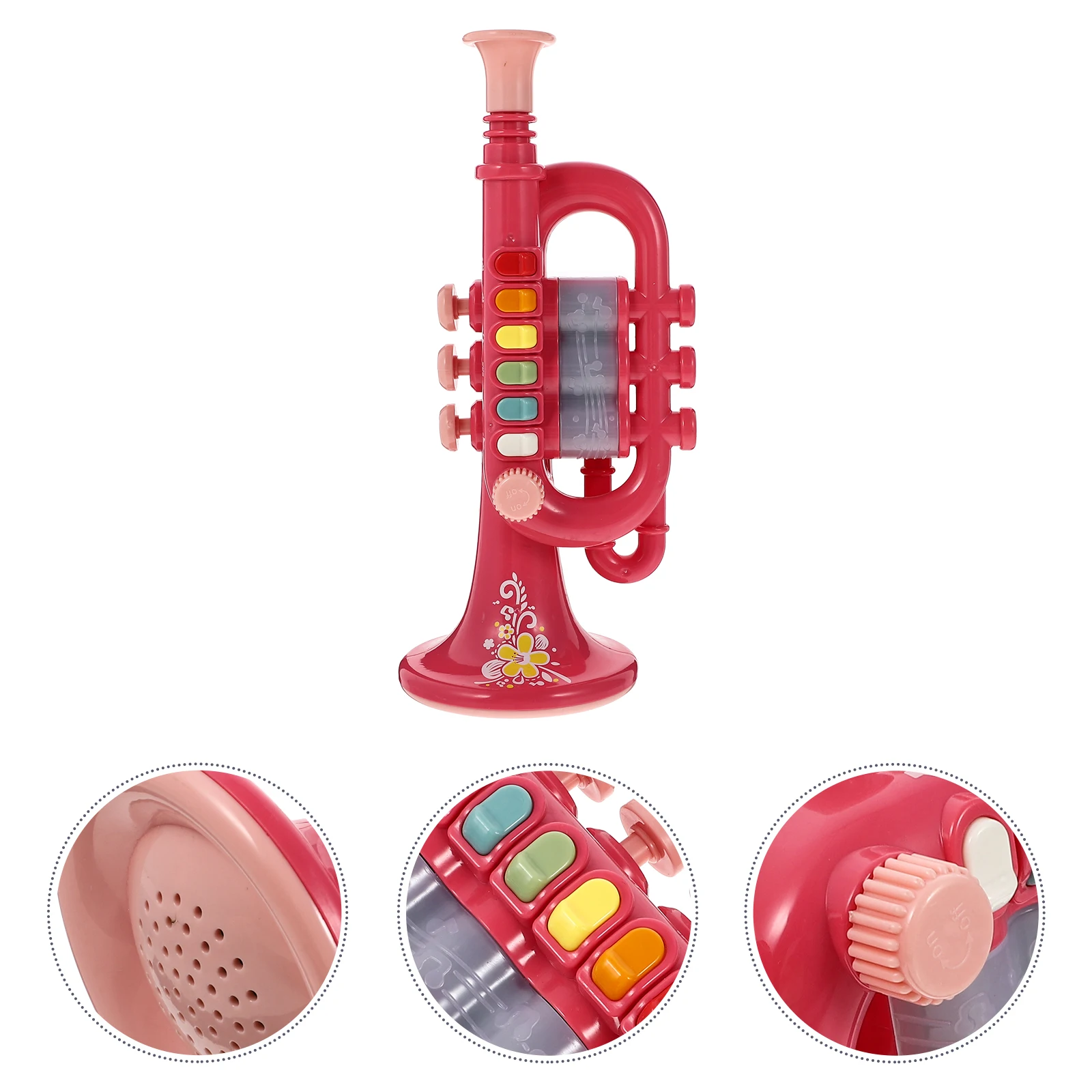 1 set di strumenti a tromba per bambini, giocattolo di apprendimento musicale liscio per bambini, decorazione per la cameretta dei bambini, regalo per l'addestramento del ritmo dell'interesse musicale