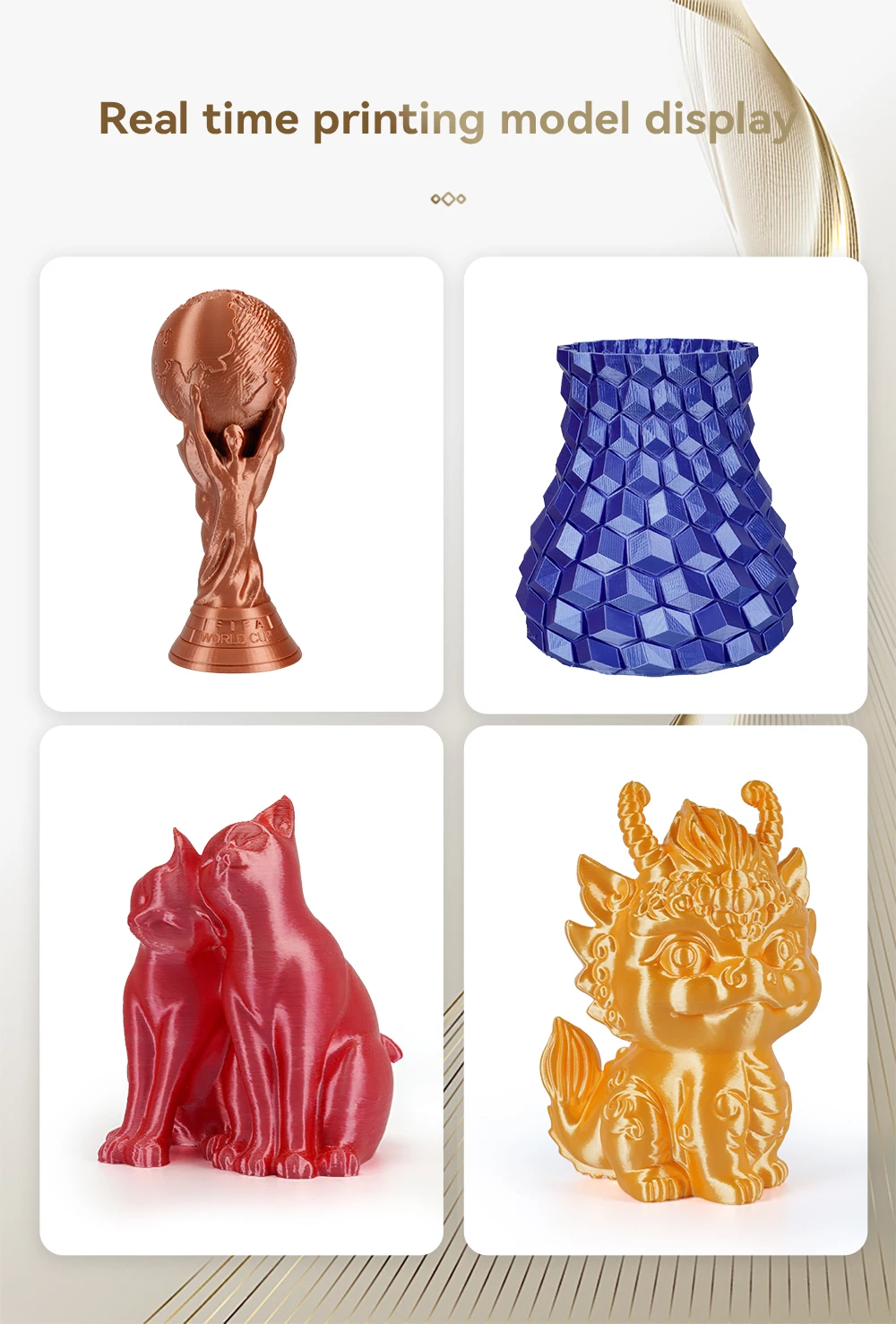 KINGROON 5 kg Seiden-PLA-Filament, 1,75 mm, 1 kg dreifarbiges Seiden-PLA-3D-Drucker-Filament, ordentlich gewickelt, mehrfarbige Regenbogen-3D-Filamente – Detail 23