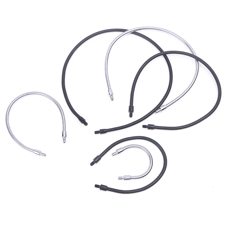 

1 шт. Новый гибкий трубчатый шланг M4 из железа с LED-подсветкой, черный/серебристый, с двумя внешними резьбами, для позиционирования микрофона