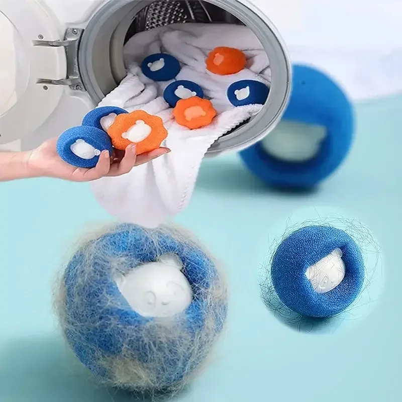 1-5pcs Pet Hair Remover Reusable Ball Laundry Washing Machine Filter Wool Sticker Cat Hair Remover Pet Fur Lint Catcher Home image 2