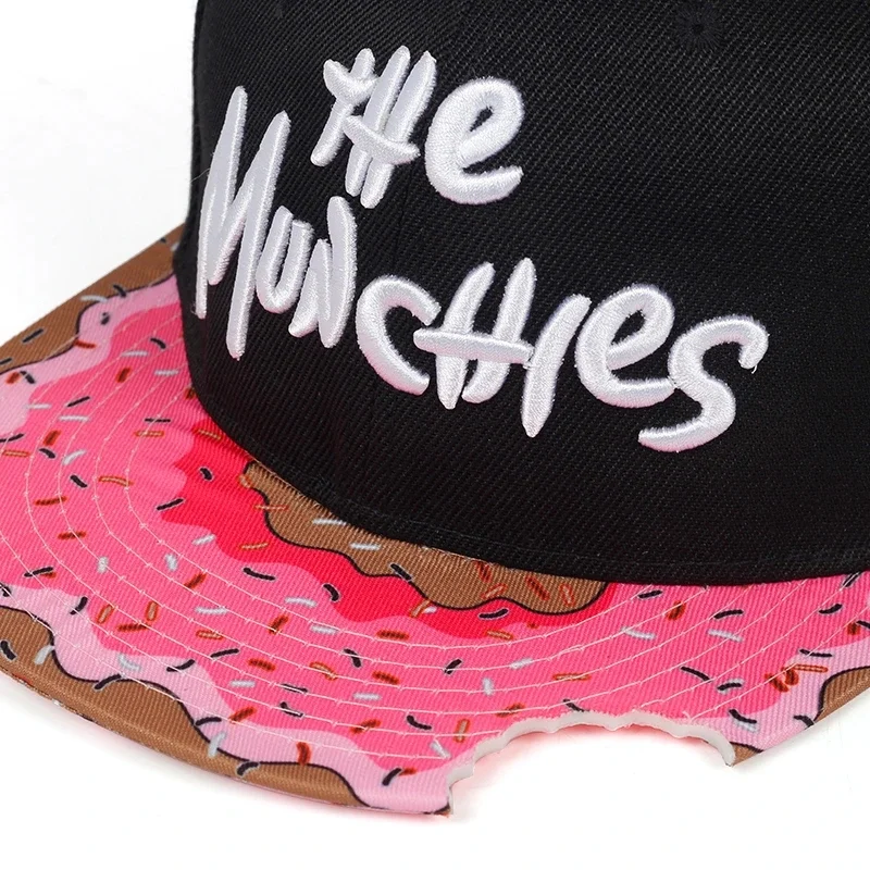 New Cartoon Design Baseball Cap Men Women Fashion Bite Mark Brim Snapback Hats For Men Letter Embroidery Golf Trucker Hat Male
