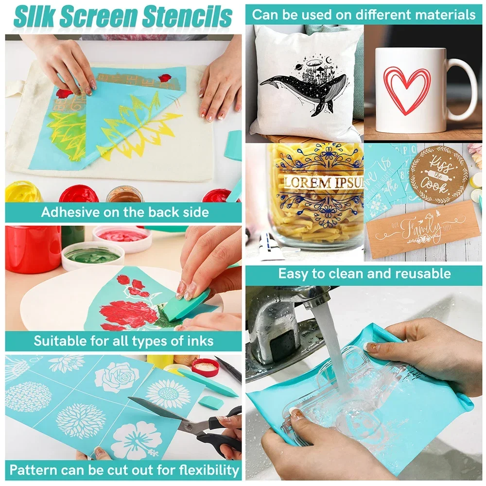 عيد الميلاد عيد الهالوين مهرجان قابلة لإعادة الاستخدام ذاتية اللصق شبكة الإستنسل اللوحة نقل 21x28 سنتيمتر ل تي شيرت Crafts بها بنفسك الحرف اليدوية