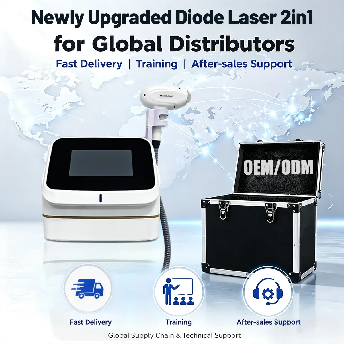 Professional Permanent Painless Hair Removal Machine 5‑Wavelength Freezing Point Device For Salon Clinic Commercial Use