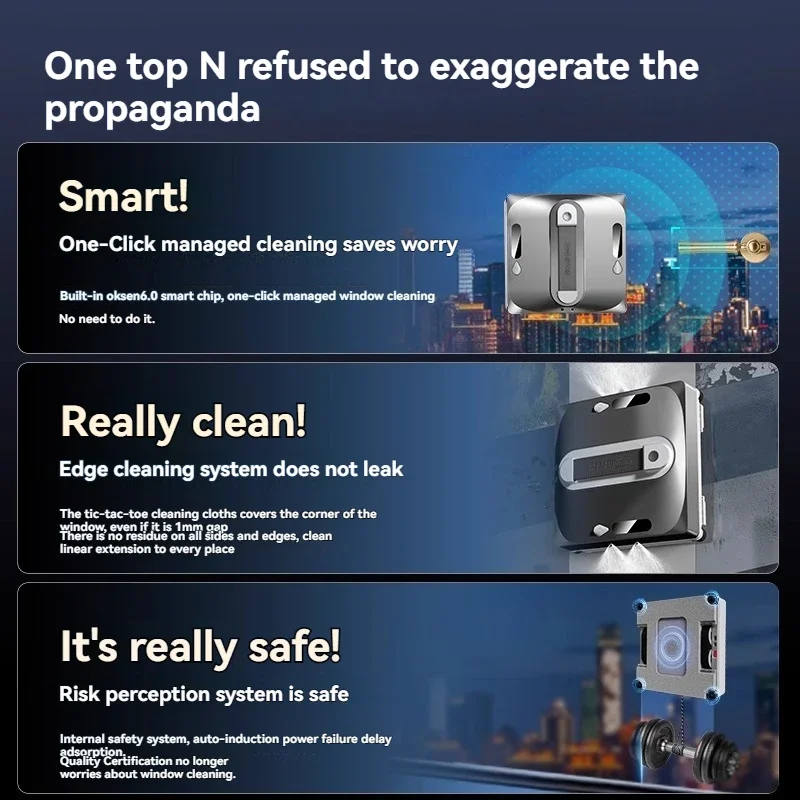 Glass and Windows Wipe Robot Fully Automatic Electric Home High-rise Special Household Commercial Low-noise Cleaning Tool