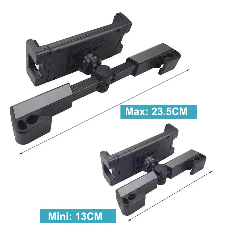 Car Headrest Back Seat Tablet Holder Stretchable Phone Stand Rear Pillow Adjustment Bracket for 4.7-12.9 Inch Pad PC