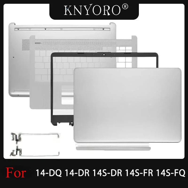 

New For 14-DQ 14-DR 14S-DR 14S-FR 14S-FQ TPN-Q221 LCD Back Cover Front Bezel Hinges Palmrest Upper Cover Bottom Case Base Silver