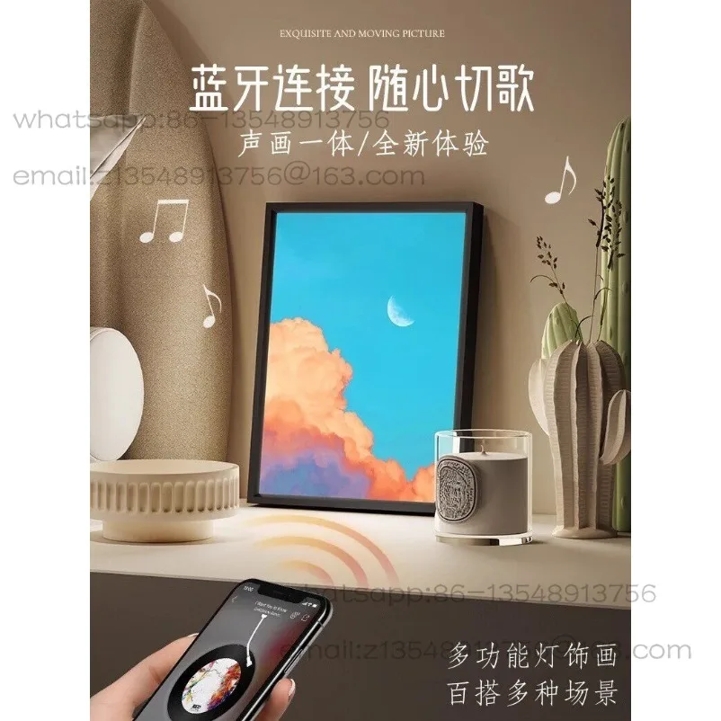 New high-end decorative audio, small fresh ins wind, bluetooth speaker mural, desktop light