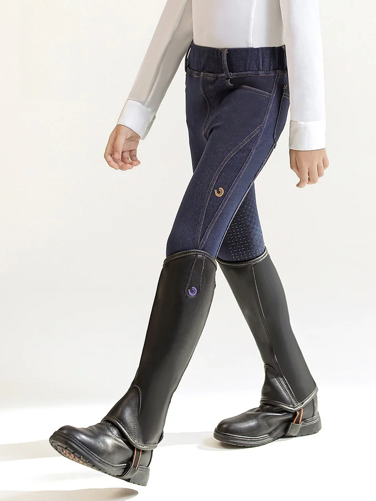 silicone-children's-equestrian-jeans-female-riding-training-pants-full-silicone-elasticity-horseback-riding-equipment