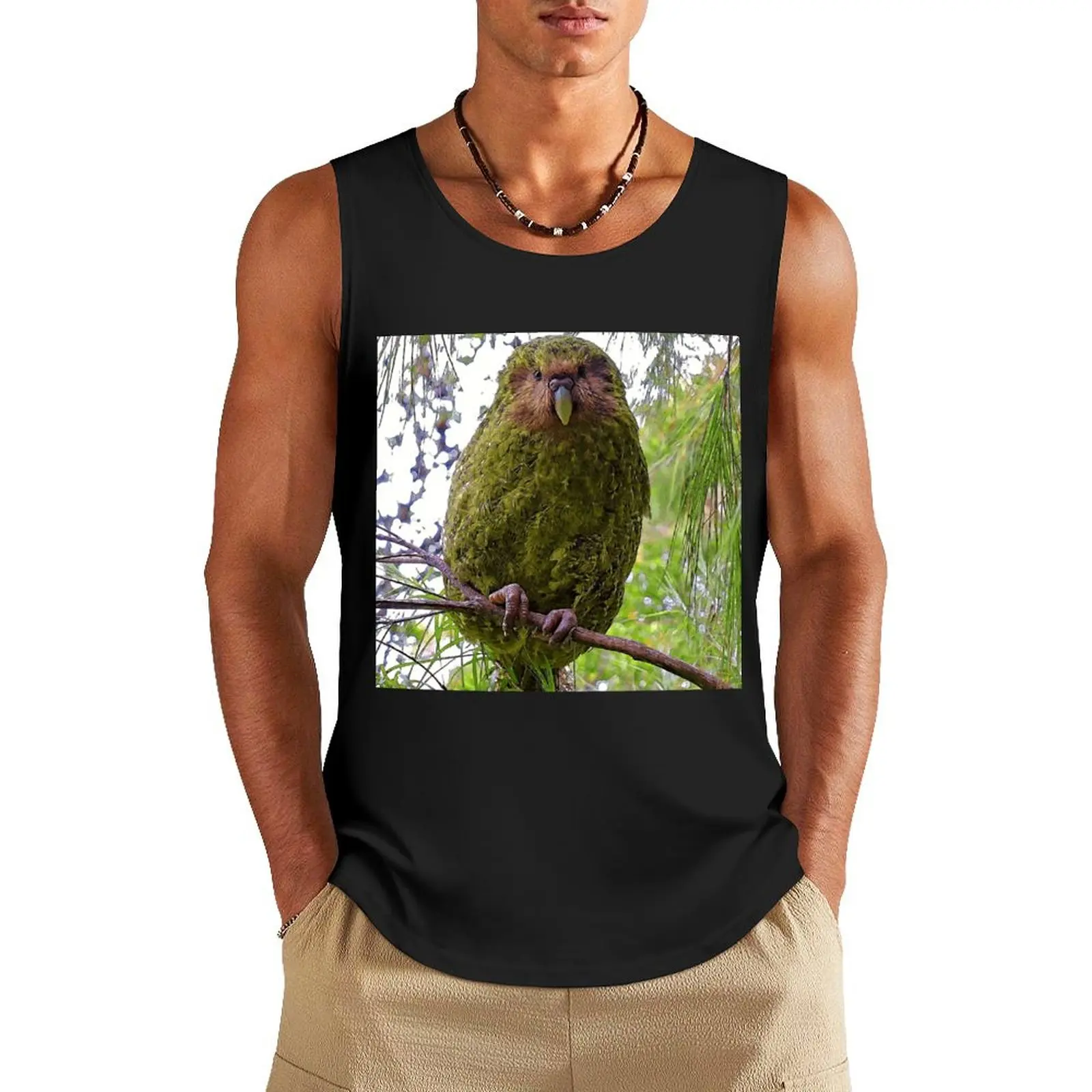 Kakapo Portrait Tank Top Gym clothes sleeveless shirts fashion 2024 man t-shirts for Men's gym