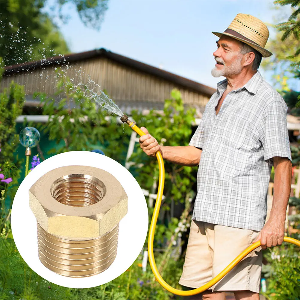 6 قطعة 1/2 إلى 1/4 النحاس الحد المناسب Npt عرافة جلبة لخرطوم الحديقة محول موصلات الأجهزة اقتران الأنابيب