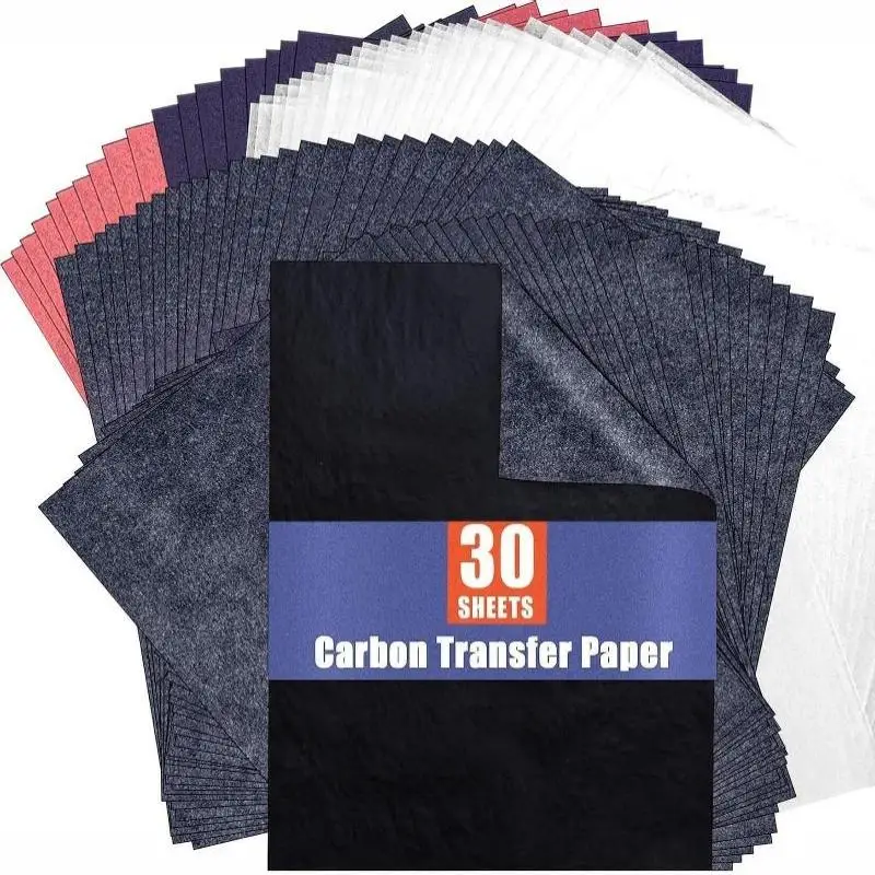30pcs A4 Transfer Paper Tracing Painting Sheets Copy Paper For Drawing Patterns Sketch Canvas Fabric