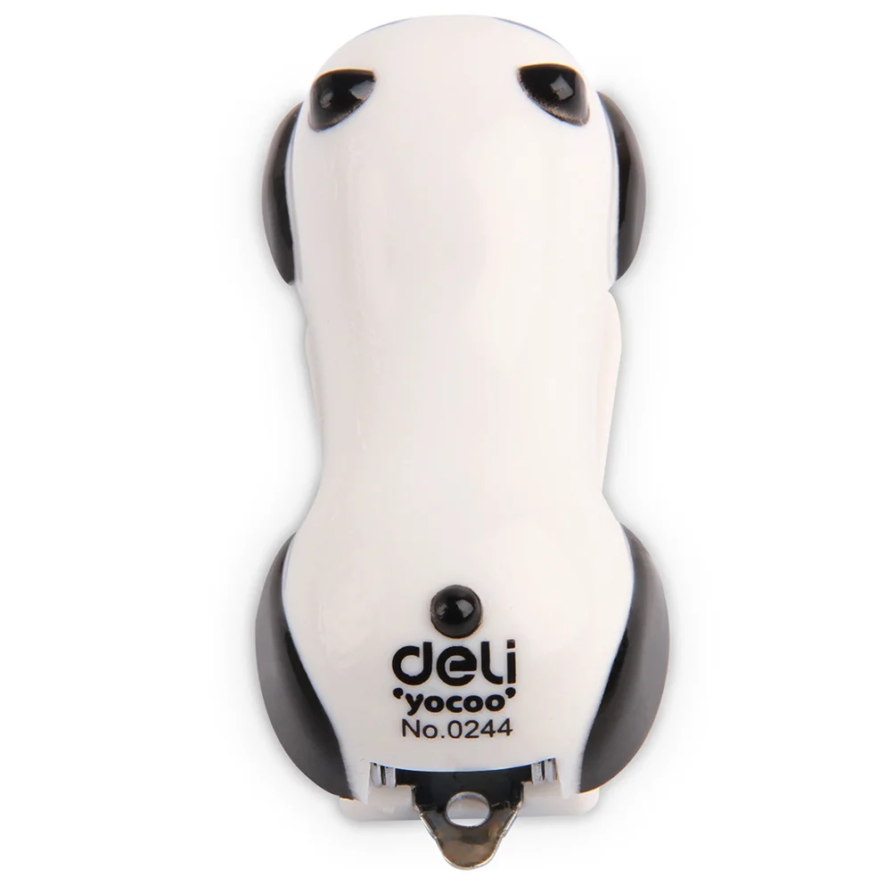 2Pcs Mini Portable Cartoon Bear Stapler Manual Stapling Machine for School Office Supplies Student Stationery Portable Easy Use