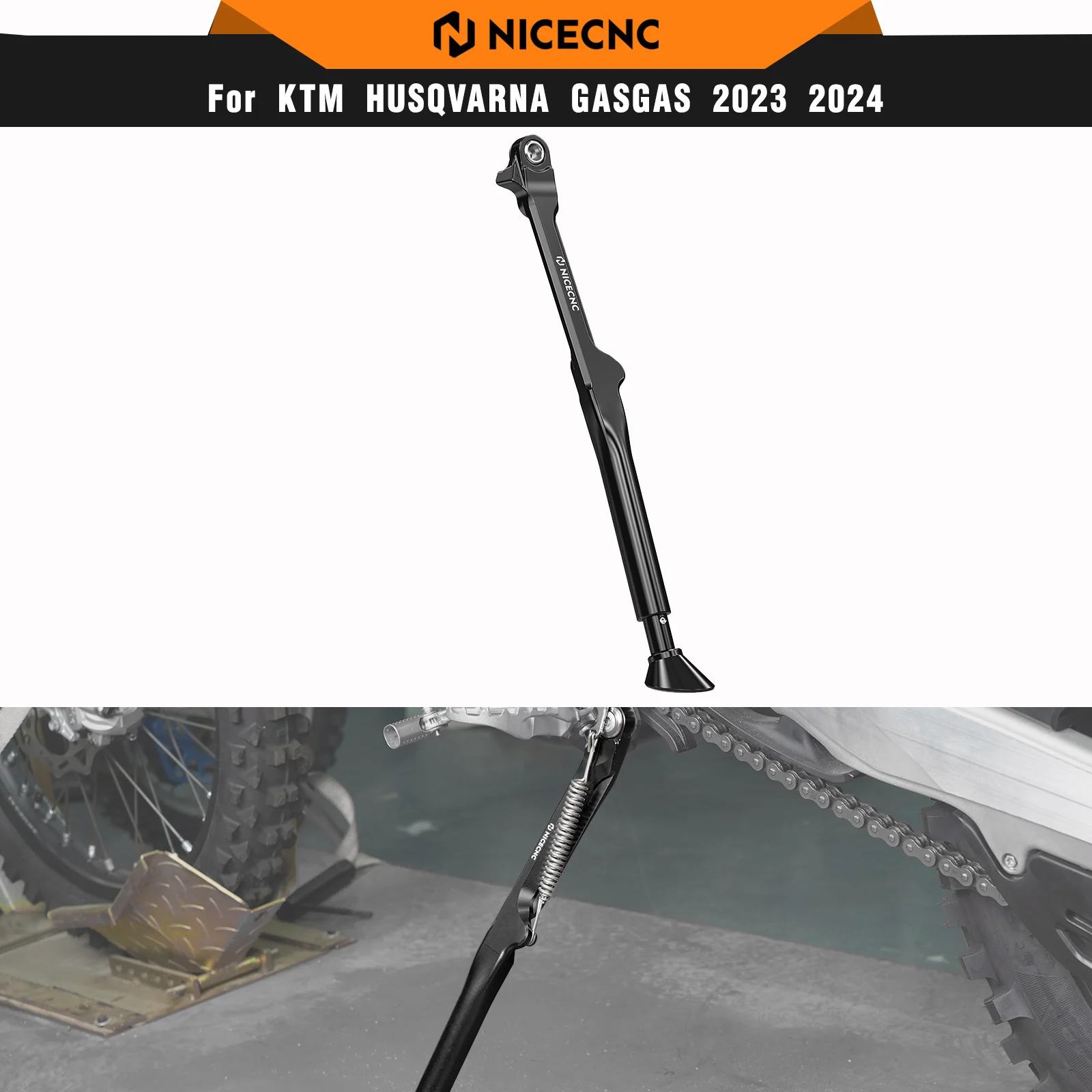 

NICECNC Adjustable Kickstand Aluminum Lowering Links For KTM EXC 300 EXCF 350 For Husqvarna TE300 FE501 GasGas EC300 2024-2025