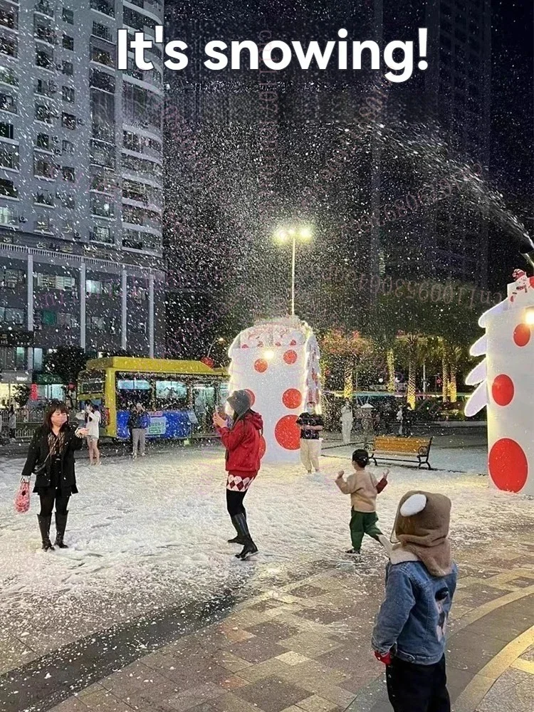 Shaking Head Snow Machine Christmas Artificial Fake Snow Making Machine Snow Spraying Equipment Suitable Stage Disco Party Event