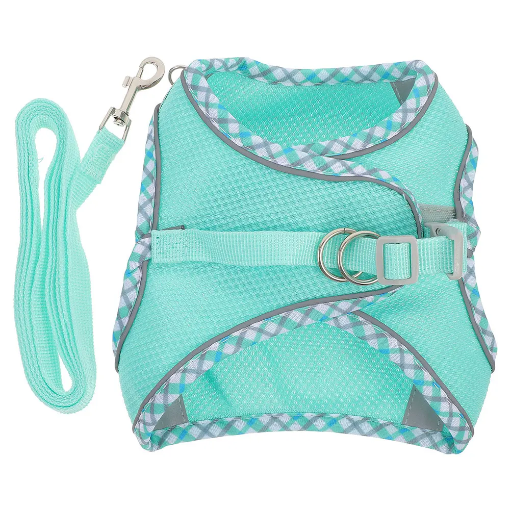 

1 set Dog Harness Leash Set Adjustable Reflective No Pull Pet Carrier Vest for Small Large Dogs Lightweight Comfortable Walking